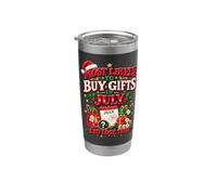 Graphique drôle d'humour de vacances de shopping de Noël Gobelet isotherme en acier inoxydable double paroi