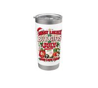 Graphique drôle d'humour de vacances de shopping de Noël Gobelet isotherme en acier inoxydable double paroi