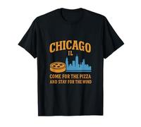 Graphique du Chicago City Pride Pizza Skyline Diner T-Shirt