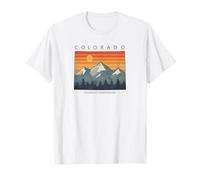 Graphique du Coucher de Soleil sur Le Mont Colorado T-Shirt