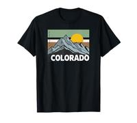 Graphique du Coucher de Soleil sur Le Mont Colorado T-Shirt
