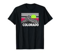 Graphique du Coucher de Soleil sur Le Mont Colorado T-Shirt