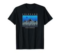 Graphique du Coucher de Soleil sur Le Mont Colorado T-Shirt
