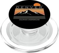 Graphique du Coucher de Soleil sur Le Mont Denver Colorado PopSockets PopGrip pour MagSafe