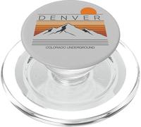 Graphique du Coucher de Soleil sur Le Mont Denver Colorado PopSockets PopGrip pour MagSafe