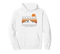 Graphique du Coucher de Soleil sur Le Mont Denver Colorado Sweat à Capuche
