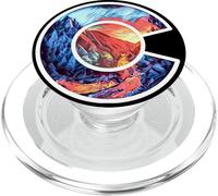 Graphique du Drapeau CO du Paysage montagneux du Colorado PopSockets PopGrip pour MagSafe