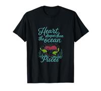 Graphique du Zodiaque du cœur Plus Profond Que l'océan Poissons T-Shirt