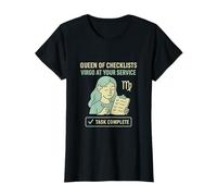 Graphique du Zodiaque Reine des listes de contrôle Vierge T-Shirt