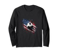 Graphique « Eat Sleep Soccer Repeat 4th of July Soccer Lover » Manche Longue