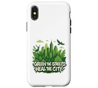 Graphique écologique de la nature de la ville - Green the Streets Coque pour iPhone X/XS