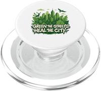 Graphique écologique de la nature de la ville - Green the Streets PopSockets PopGrip pour MagSafe