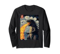 Graphique Effrayant du Film Kaiju Japonais Vintage Amusant Manche Longue