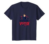 Graphique électoral de USA Kids Future Voter Patriotic Stars T-Shirt, Enfant, Bleu Marine, 4 Ans