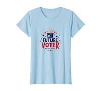 Graphique électoral de USA Kids Future Voter Patriotic Stars T-Shirt, Femme, Bleu Céleste, 3XL