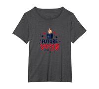 Graphique électoral de USA Kids Future Voter Patriotic Stars T-Shirt, Femme Grandes Tailles, Chiné Foncé, 6X