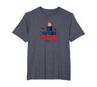 Graphique électoral de USA Kids Future Voter Patriotic Stars T-Shirt, Homme Grandes Tailles, Bleu Chiné, 2X Tall
