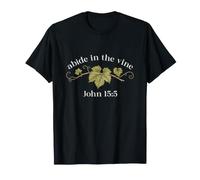 Graphique élégant avec Inscription botanique « Abide in The Vine » T-Shirt