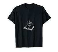 Graphique esthétique de la Bible Ouverte et Fleur de lys T-Shirt Graphique avec Valeur