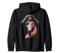 Graphique esthétique et drôle de Flamant Rose pour Amoureux des Animaux Pirates Sweat à Capuche
