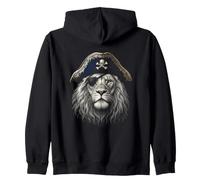 Graphique esthétique Lion Lion drôle Amoureux des Animaux Pirate Sweat à Capuche