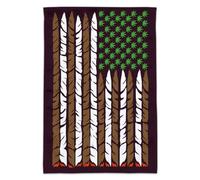 Graphique et Plus Mauvaises Herbes de Marijuana USA Drapeau américain Joint Jardin Yard Drapeau Flag Only (No Pole) Multicolore