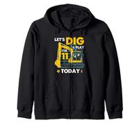 Graphique « Excavator 11th Birthday Lets Dig and Play Today » Sweat à Capuche