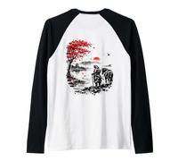 Graphique fantôme Japonais Vintage samouraï Manche Raglan