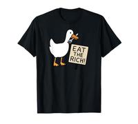 Graphique féministe des années 90 Eat The Rich Cute Goose Y2K T-Shirt