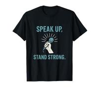 Graphique féministe Speak Up Stand Strong Girl Power T-Shirt