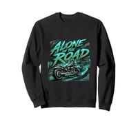 Graphique Freedom pour Motards Alone on The Road Sweatshirt
