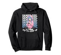Graphique Gamer Girl essaie de Garder la Confiance dans Les Jeux animés Sweat à Capuche