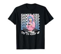 Graphique Gamer Girl essaie de Garder la Confiance dans Les Jeux animés T-Shirt