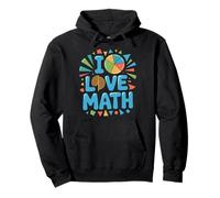 Graphique géométrique coloré « I Love Math » Sweat à Capuche