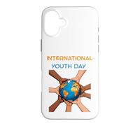 Graphique Globe Journée Internationale de la Coque pour iPhone 16 Plus