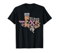 Graphique God Bless Texas Vintage Retro State Pride T-Shirt