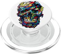 Graphique graffiti coloré Crâne Street Art Style Skull PopSockets PopGrip pour MagSafe