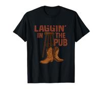 Graphique Grunge Laggin' in The Pub Graffiti Bar T-Shirt