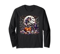 Graphique Halloween Licorne Squelette Cheval Animal Manche Longue