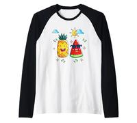 Graphique Hello Summer Travel Soleil, mer, Plage et Chaque Moment Manche Raglan
