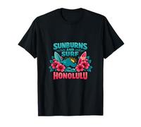 Graphique Honolulu Hawaii Surf Hibiscus Tiki City Pride T-Shirt