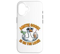 Graphique Humoristique Auntie Goose on The Loose Coque pour iPhone 16