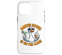 Graphique Humoristique Auntie Goose on The Loose Coque pour iPhone 16 Pro Max