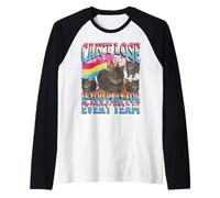 Graphique humoristique « Can't Lose Pansexual Cat Mème Bootleg » Manche Raglan