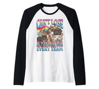 Graphique humoristique « Can't Lose Pansexual Cat Mème Bootleg » Manche Raglan