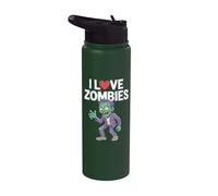 Graphique humoristique « I Love Zombies Undead » Stainless Steel Insulated Water Bottle