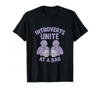 Graphique Humoristique introvertis Unite at A Bar Beer Wine T-Shirt