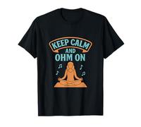 Graphique Humoristique Keep Calm and Ohm on Yoga T-Shirt