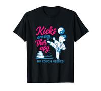 Graphique humoristique Kicks Are My Therapy Arts martiaux T-Shirt