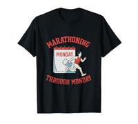 Graphique humoristique Marathoning Through Monday Marathon Runner T-Shirt